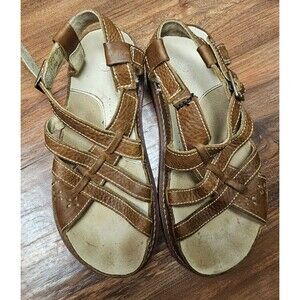 Vintage Doc Marten Women's size 8 brown leather sandals Y2K floral hippie boho